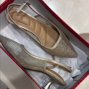Kelly & Katie Gold Slingback Heels